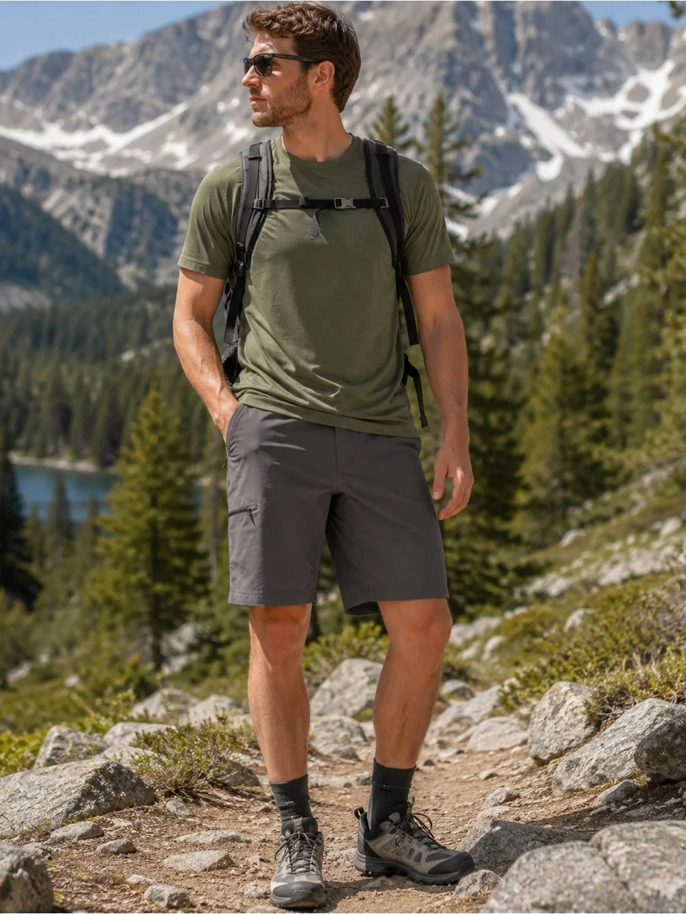 MARMOT Arch Rock Hiking Shorts XXL Gray Stretch DWR UPF 50 Performance‎ Outdoor
